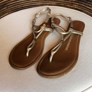 💛Gold Thong Sandals